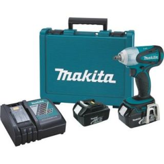 Makita 18 Volt LXT Lithium Ion 3/8 in. Cordless Square Drive Impact Wrench Kit XWT06
