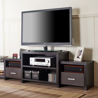 Furniture of America Tenza Tiered Cappuccino Entertainment Console   TV Stands