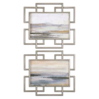 Uttermost Gray Mist Framed Art   Set of 2   30W x 26H in. ea.   Wall Art