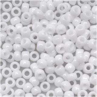Toho Round Seed Beads 8/0 #41 'Opaque White' 8 Gram Tube