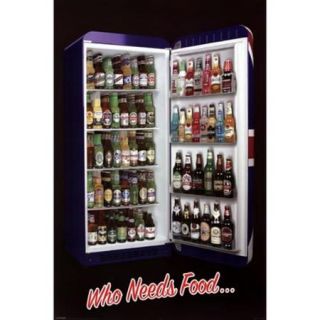 Who Needs Food   Fridge Poster Print (24 x 36)