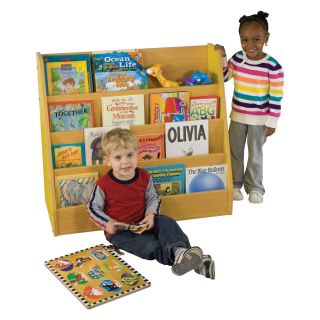 ECR4KIDS Colorful Essentials Big Book Display Stand   Toy Storage