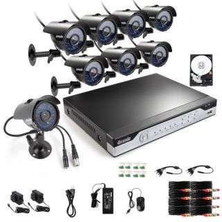 Zmodo 8 channel 960H HDMI DVR Surveillance Security System with 8 High