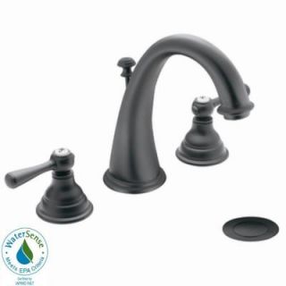 MOEN Kingsley 8 in. Widespread 2 Handle High Arc Bathroom Faucet Trim Kit in Wrought Iron (Valve Sold Separately) T6125WR