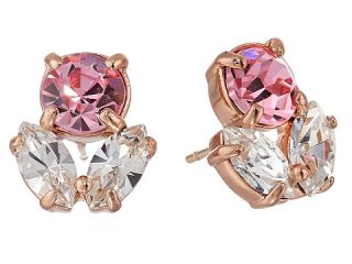 Kate Spade New York Encrusted Petals Cluster Stud Earrings Pink Multi Rose Gold