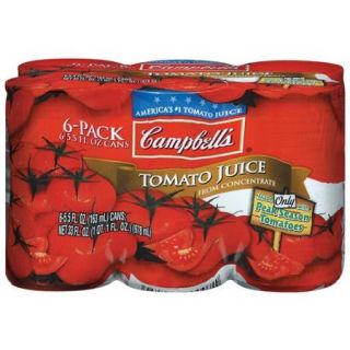 Campbells® 100% Tomato Juice 6 5.5 fl. oz. Cans