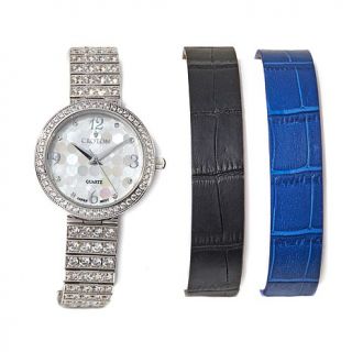 Croton Interchangeable Leather Straps Bracelet Watch   8090509