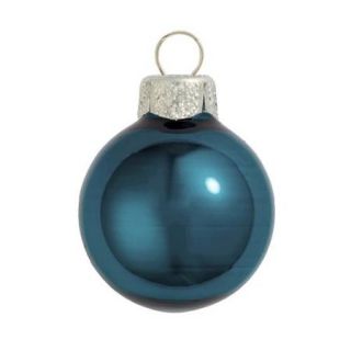 Pearl Marine Blue Glass Ball Christmas Ornament 7" (180mm)