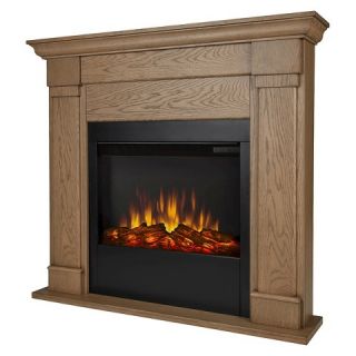 Real Flame Lowry Slim Electric Decorative Fireplace   Blonde Oak