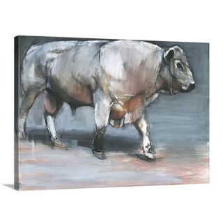 Great Big Canvas Fresno, Galloway Bull (Mixed Media on Paper) by