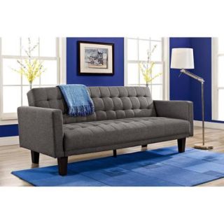 Sienna Linen Futon, Grey