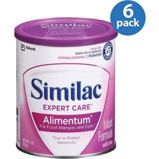 Similac Expert Care Alimentum Infant Formula with Iron, Powder, 1 lb (Pack of 6)
