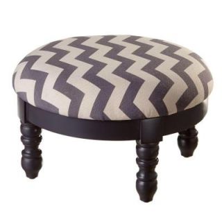 Filament Design Sundry Chevron Fabric Upholstered Foot Stool in Grey 103237