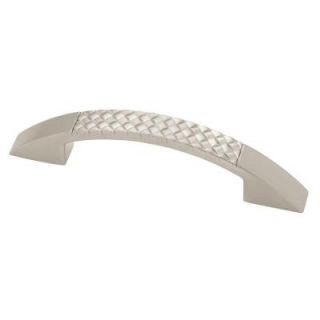 Liberty Contempo 3 3/4 in. (96mm) Satin Nickel Basket Weave Cabinet Pull PN0417 SN C