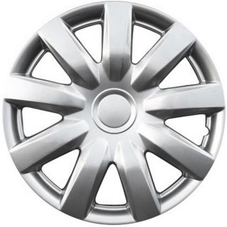 Design Silver ABS Universal 15 Inch Hub Caps (Set of 4)  
