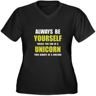  Women's Plus Size Unicorn Humor Graphic T shirt