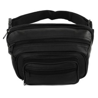 Mens & Womens Genuine Leather Conceal Carry Waist Bag with Dedicated