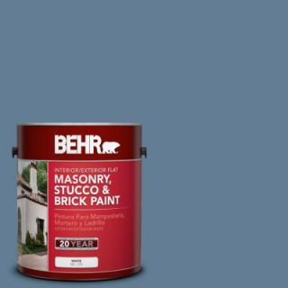 BEHR Premium 1 gal. #MS 78 Bleached Denim Flat Interior/Exterior Masonry, Stucco and Brick Paint 27201