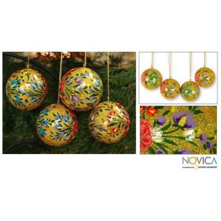 Set Of 4 Sunlight Joy Holiday Ornaments (India)   13265931