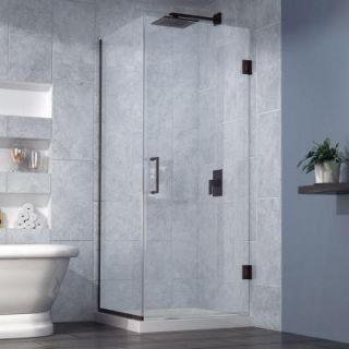 DreamLine Unidoor Plus 30 in. x 30 3/8 in. x 72 in. Hinged Shower Enclosure with Hardware in Oil Rubbed Bronze SHEN 24300300F 06