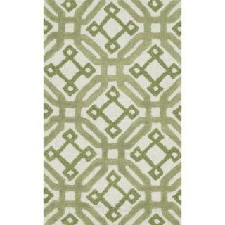 Loloi Rugs Weston Lifestyle Collection Ivory/Green 2 ft. 3 in. x 3 ft. 9 in. Accent Rug WESNHWS06IVGR2339