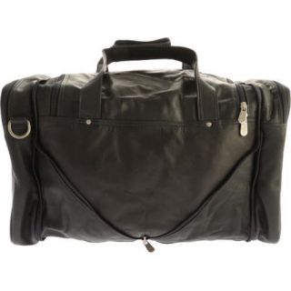 Piel Leather Collapsible Duffel To Carry All 3010 Black Leather