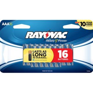 Rayovac Alkaline Value Pack AAA Batteries, 16 pack