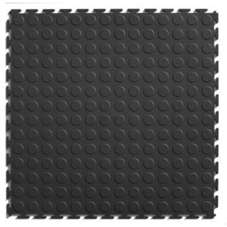 IT tile Coin 20 1/2 in. x 20 1/2 in. Dark Gray Vinyl Interlocking Multipurpose Flooring Tiles (23.25 sq. ft./case) 540DG45