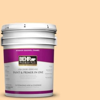 BEHR Premium Plus 5 gal. #P240 2 Peach Glow Eggshell Enamel Interior Paint 205005