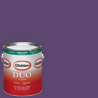 Glidden DUO 1 gal. #HDGV53D Royal Iris Semi Gloss Latex Interior Paint with Primer HDGV53D 01S