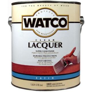 Watco 1 gal. Clear Satin Lacquer Wood Finish (Case of 2) 63231