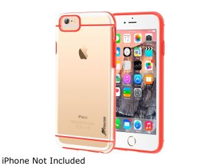 roocase Slim FUSION Hybrid Clear PC TPU Case Cover for Apple iPhone 6 / 6S 4.7 inch, Red