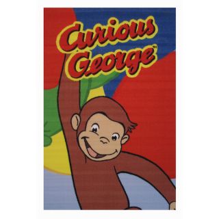 Curious George Multi color Nylon Area Area Rug (42 x 65)