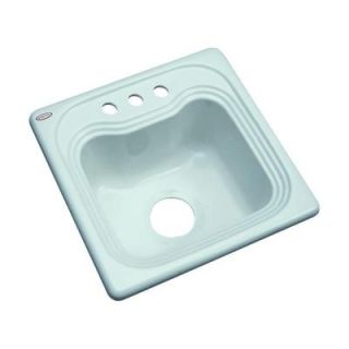 Thermocast Oxford Drop In Acrylic 16 in. 3 Hole Single Bowl Bar Sink in Seafoam Green 19344