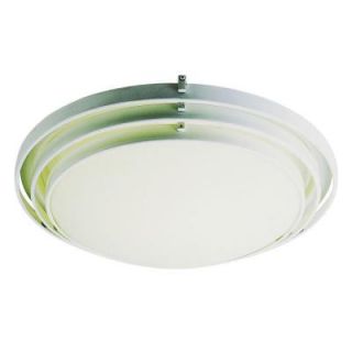 Bel Air Lighting Cabernet Collection 1 Light White Semi Flush Mount Light with White Frosted Shade 2480 WH
