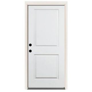 Steves & Sons 32 in. x 80 in. Premium 2 Panel Square Primed White Steel Prehung Front Door w/ 32 in. Right Hand Inswing and 4 in. Wall ST20 PR 28 4IRH