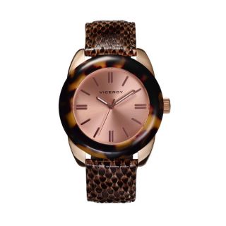 Viceroy Womens Luminous Hands Brown Leather Watch