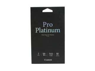 Canon PT 101 Photo Paper Pro Platinum(2768B014), High Gloss, 4 x 6, 80 lb., White, 50 Sheets/Pack