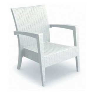 Compamia ISP850 WH Miami Set of 2 Resin Outdoor Club Chairs White