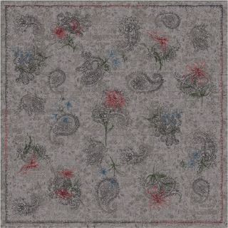 Milliken Vintage Square Blue Transitional Tufted Area Rug (Common 8 ft x 8 ft; Actual 7.58 ft x 7.58 ft)