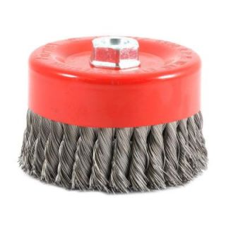 Forney 6 in. x 5/8 in. 11 Threaded Arbor Knotted Wire Cup Brush 72756