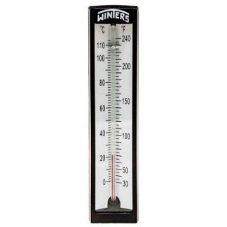 Winters Instruments 5 in. Angle Thermometer with 1/2 in. NPT Lead Free Brass Thermowell with Temperature Range of 30 240 F/C TAS150LF