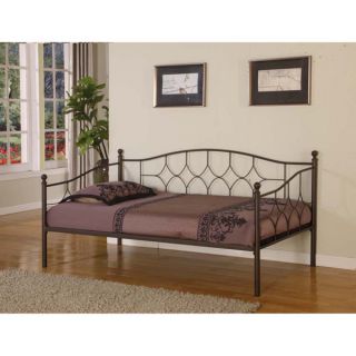 TRIBECCA HOME Deco Dark Brown Faux Leather Daybed with Trundle