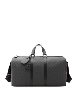 Gucci GG Supreme Canvas Large Carry On Duffel Bag, Black