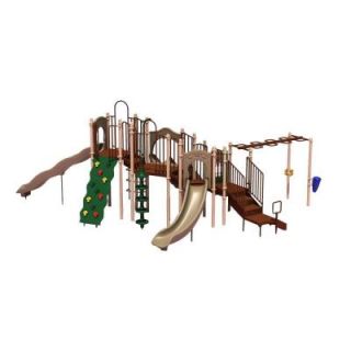 Ultra Play UPlay Today Slide Mountain (Natural) Commercial Playset with Ground Spike UPLAY 015 N