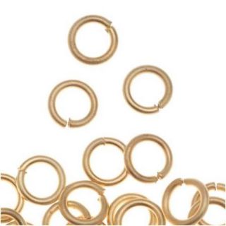 Matte 16K Gold Plated Open Jump Rings 6mm 20 Gauge (50)