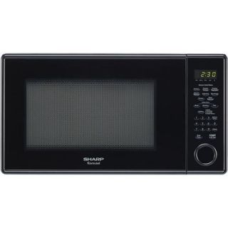 Sharp R459YK Carousel 1 1/3 cu. ft. 1000W Countertop Microwave Oven, Black
