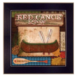 Millwork Engineering Red Canoe Lodge by Mollie B. Framed Painting