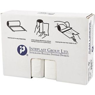 Inteplast Group 33 Gallon High Density Can Liners, Clear, 25 count, (Pack of 10)