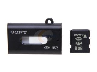 SONY 8GB Memory Stick Micro (M2) Flash Card w/ M2 USB Adaptor Model MSA8GU2